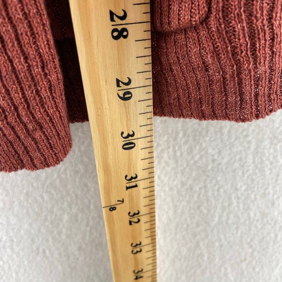 Eileen Fisher Linen Brown Open Front Cardigan Sweater Size Medium - Picture 4 of 6